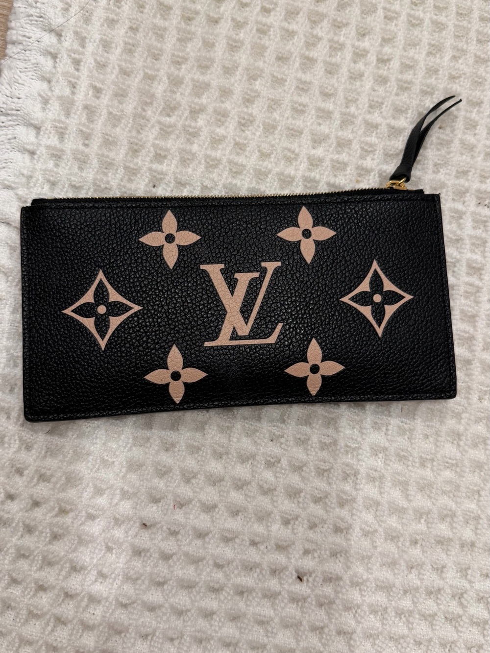 Louis Vuitton Black with Blush Monogram Zip Pouch